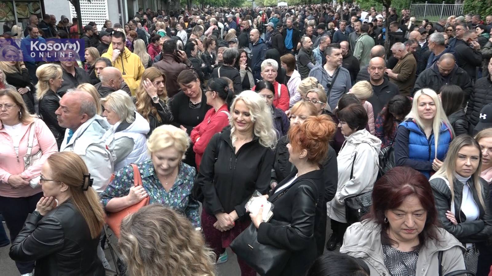 The Largest Number Of Serbs To Date Gathered In Zvecan Serbian Flag Of